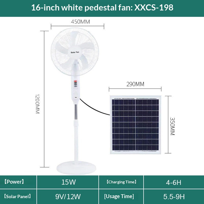 Camping extérieur Vertical Floor Standing Solar Fan