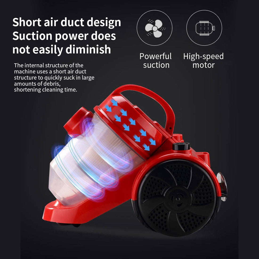 9PCS Red Black Multifunction Vacuum Dust Detector with 100W Motor UK