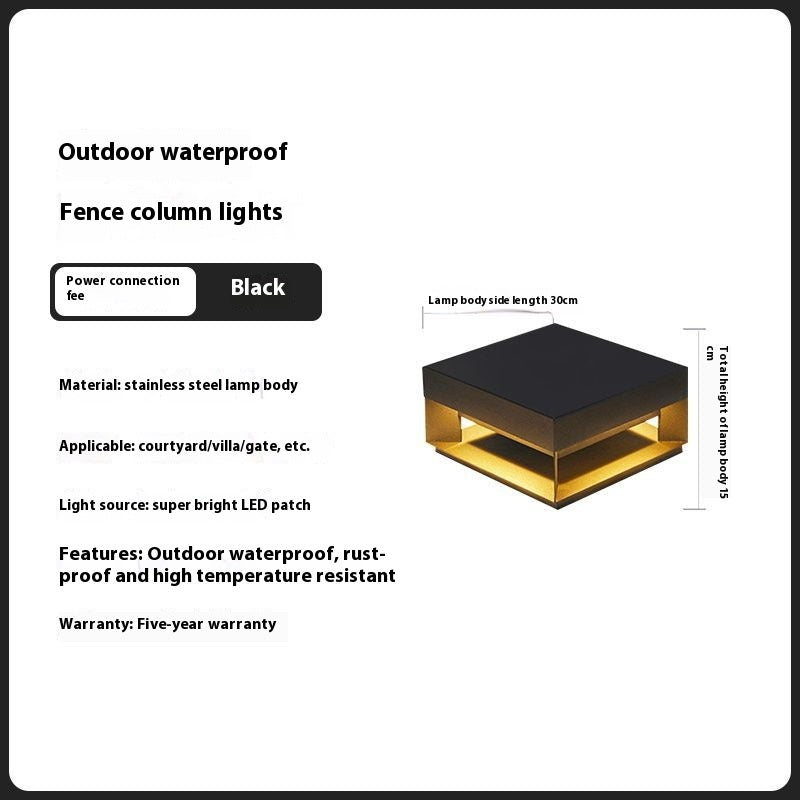Solar Pillar Lamp Outdoor Waterproof Garden Lamp