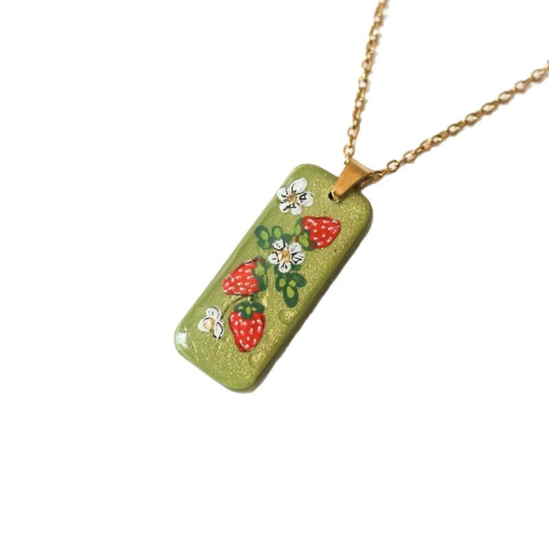 Accessoire pendentif à imprimé floral