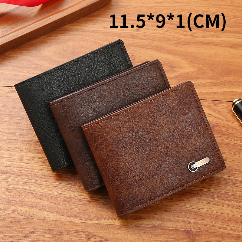Portefeuille homme Business Casual Short Leather