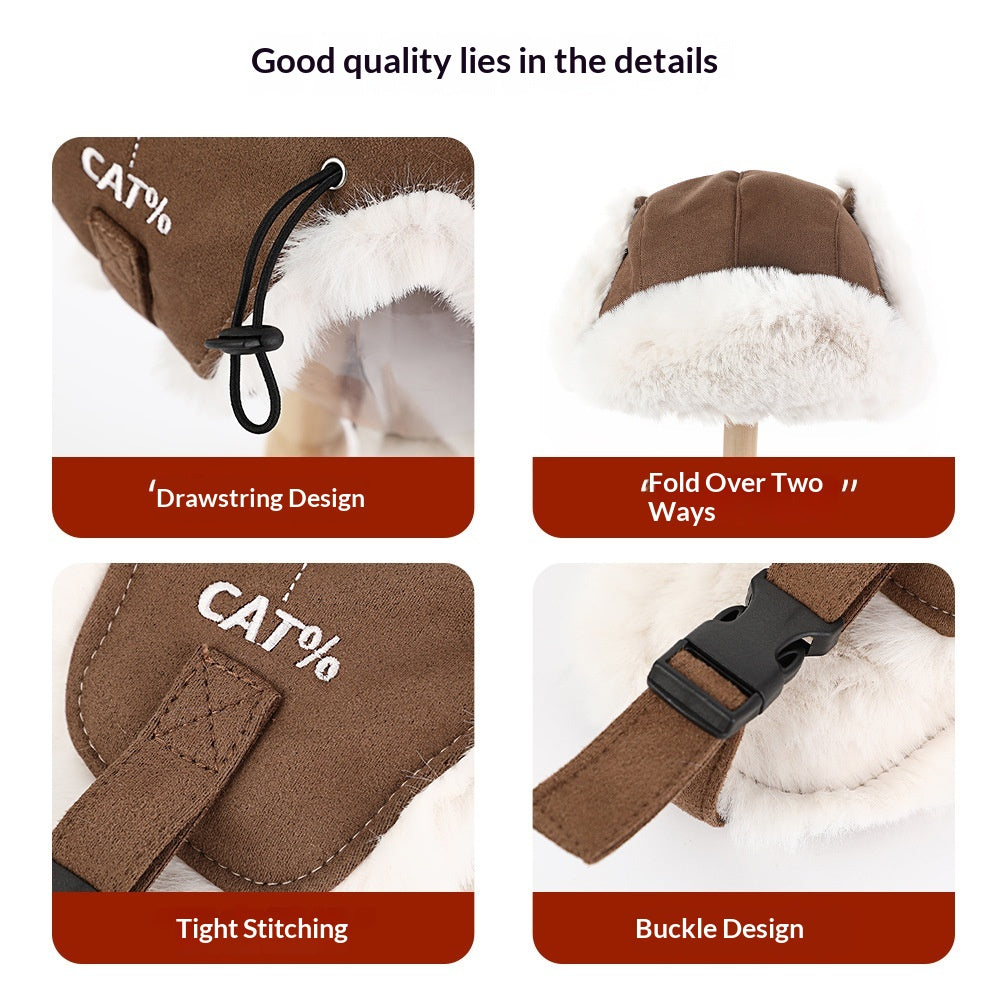 Chapeau de protection de l'oreille chaude et épaisse pour hommes en peluche pour le temps froid