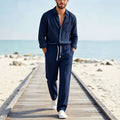 Ensemble de pantalons à manches longues et de cardigan à manches longues pour hommes