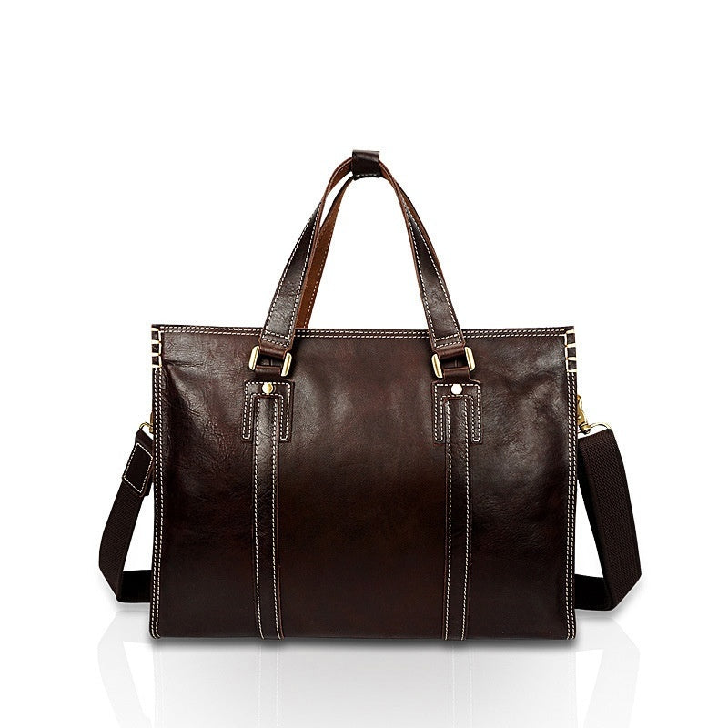 Première couche Cowhide Oily Sac de messager en cuir
