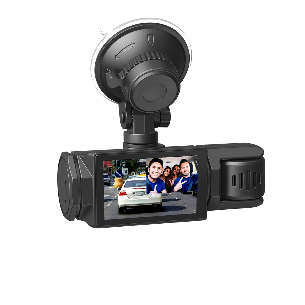 HD 1080p Enregistreur de conduite Trois lentilles Même affichage avec l'image réversible Téléphone mobile WIFI C