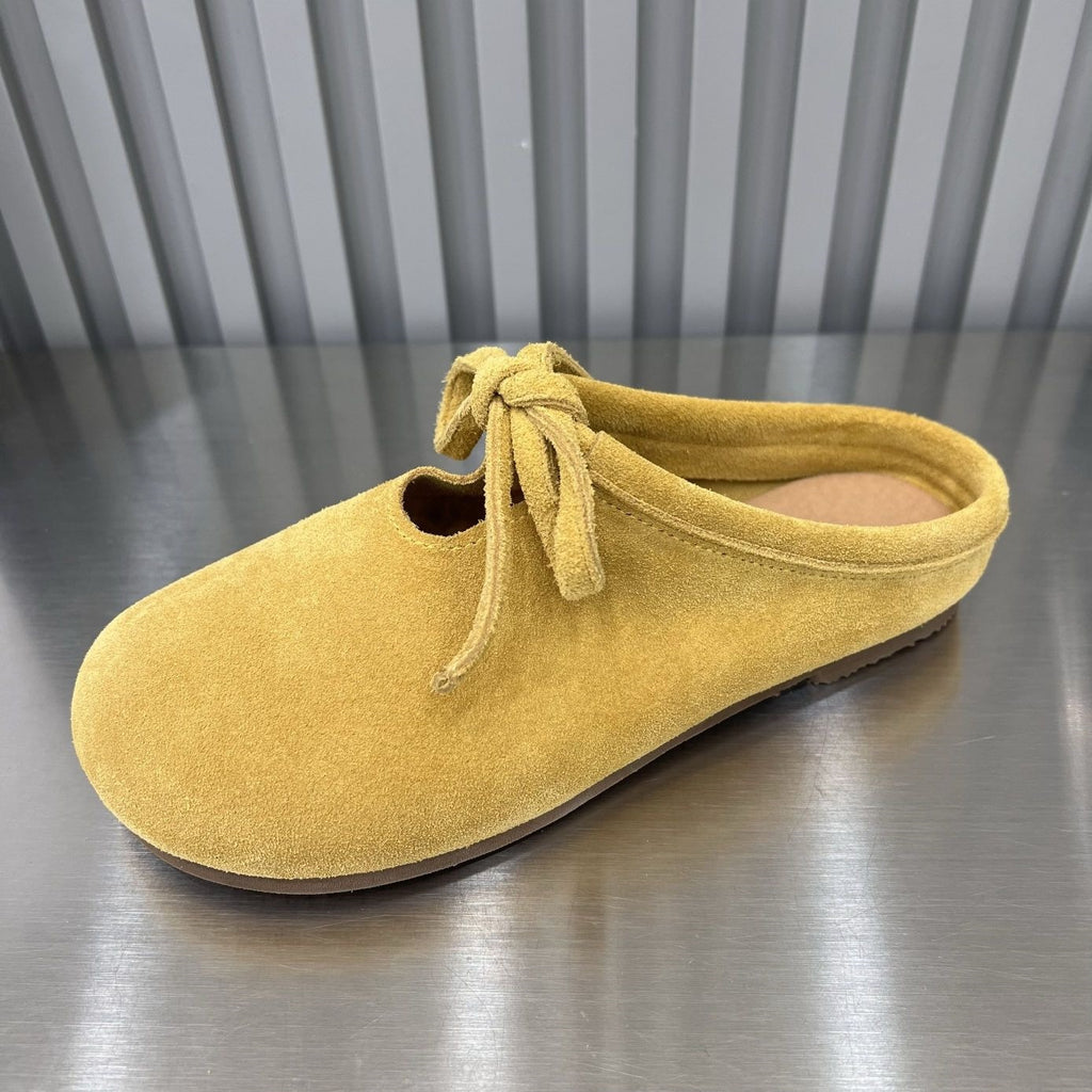 Baotou Suede Pompes Soles plates à faible coupe