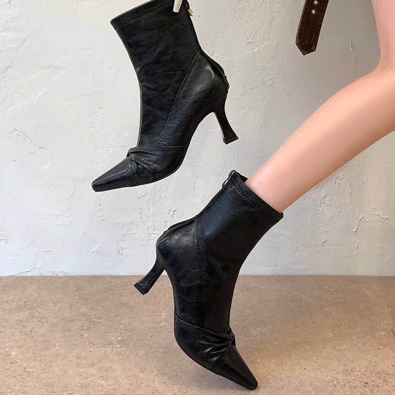 Bottes de l'automne d'hiver à pointe française pour femmes
