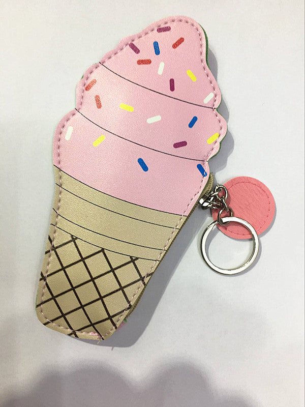 Corée créative boissons crème glacée Mini Purse enfants pièce Porte-clés petit sac sac sac