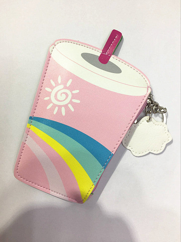 Corée créative boissons crème glacée Mini Purse enfants pièce Porte-clés petit sac sac sac