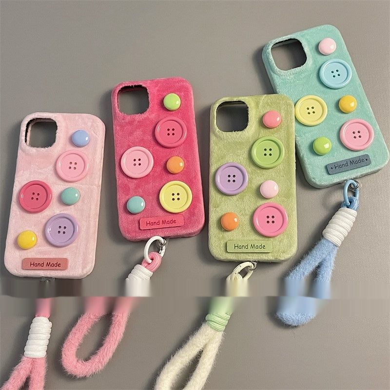 Boutons colorés Velvet pour les boîtiers de téléphone élégants