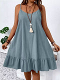 Robe courte large en forme de spaghetti