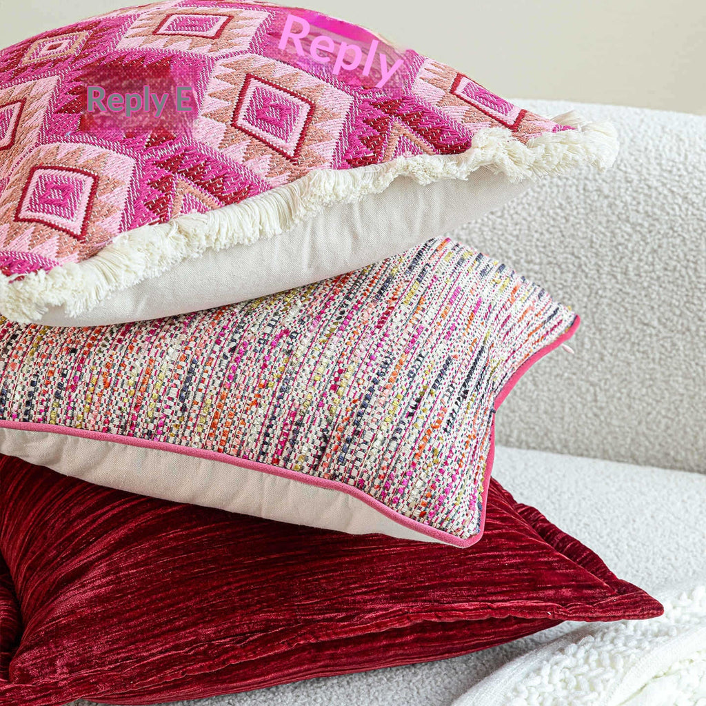 Jardin lumière-Luxury style français rouge salon Coussin