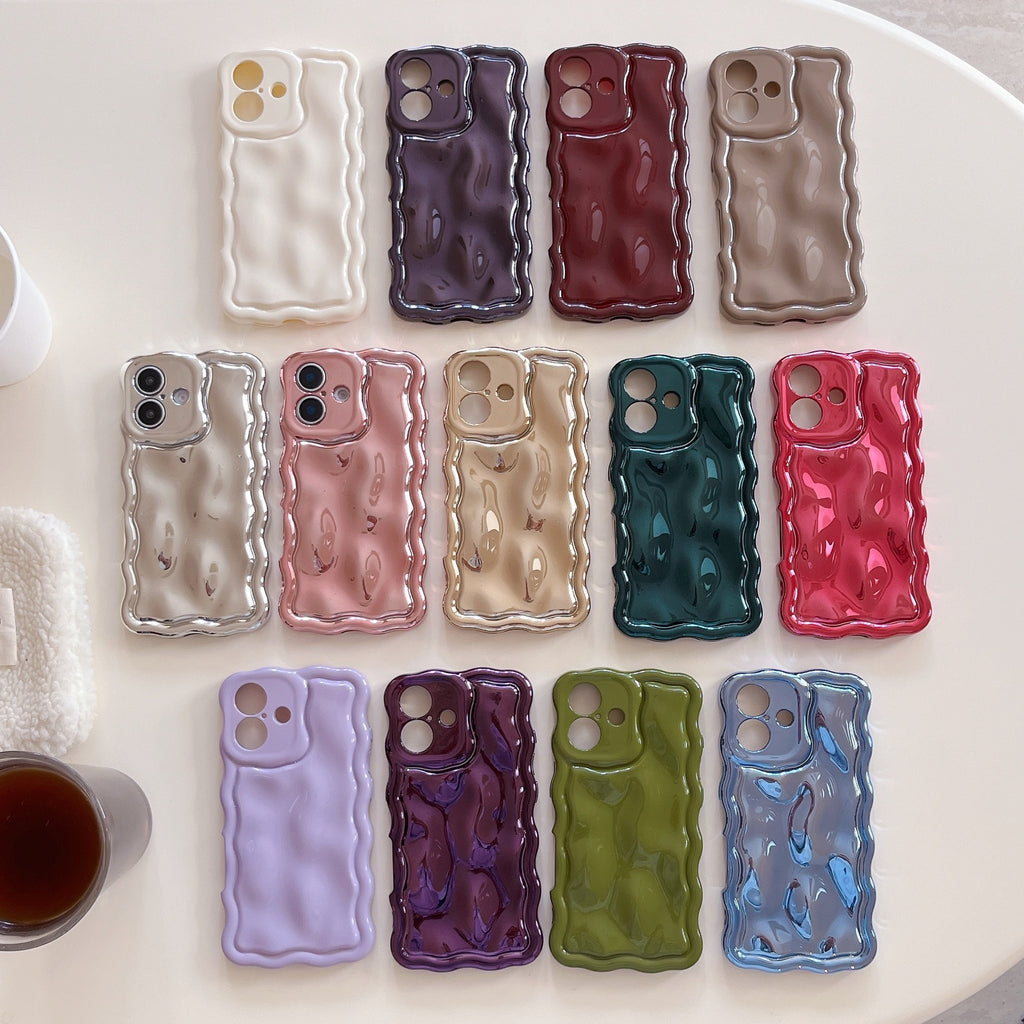 Ins Niche Water Ripple pour 17pro Max Phone Case