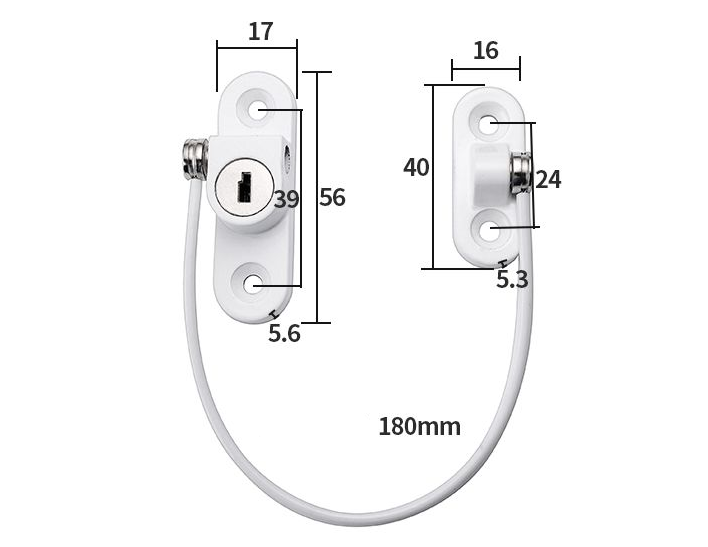 Fenêtre Sécurité Chaîne Verrouillage Fenêtre Cable Lock Restricteur Multifonctionnel Fenêtre Verrouillage Porte S