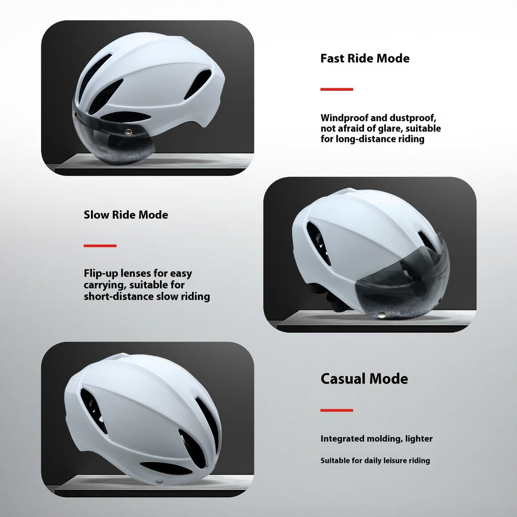 Integrally pour l'attraction magnétique amovible casque d'équitation pour vélo
