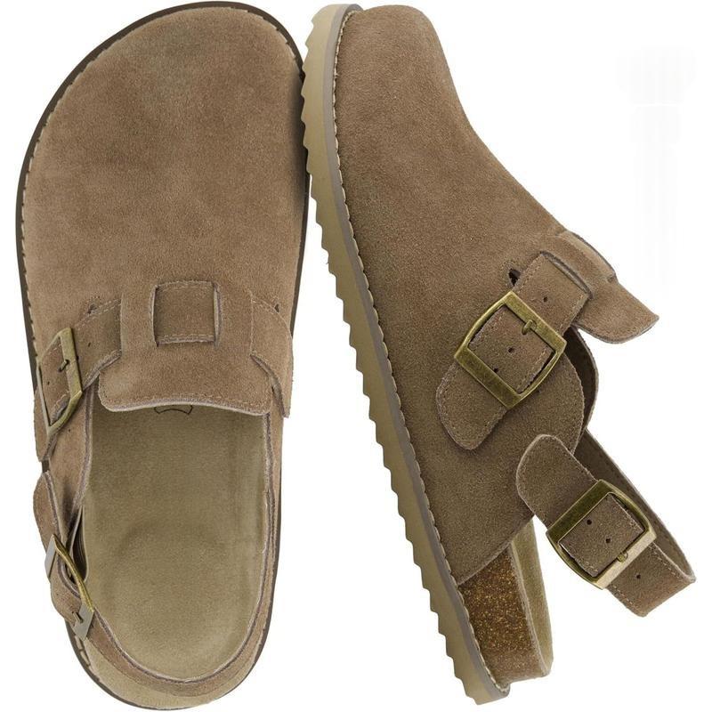 Femmes Suede Buckle Mules Chaussures