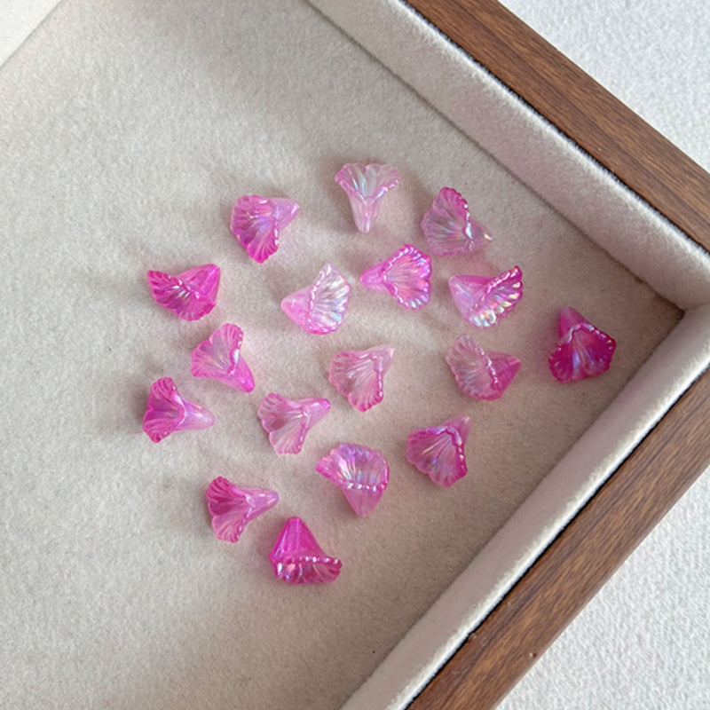 Graduent Iridescent Trumpet Fleurs perles acryliques