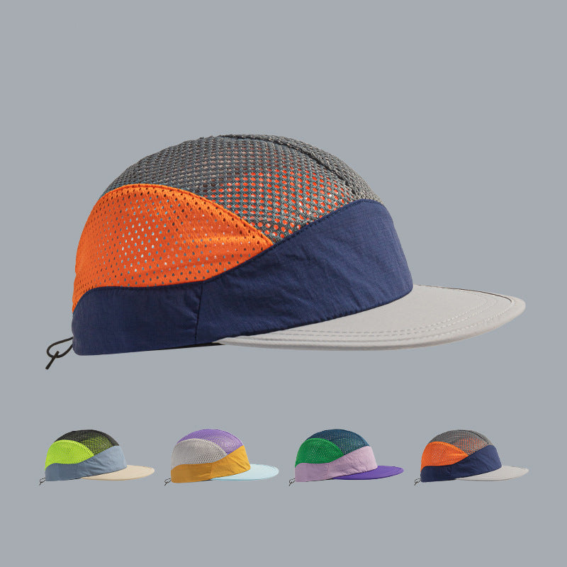 L'été pour hommes multicolores Mesh-top réglable simple style occasionnel respirant à bord plat