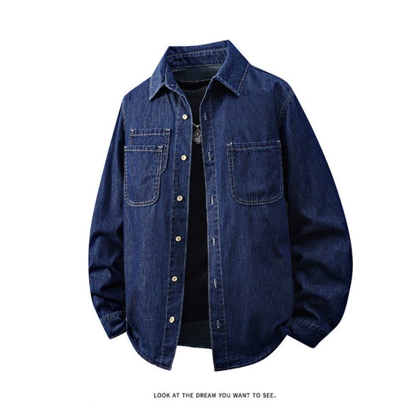 Veste Homme Vintage Denim à manches longues style américain