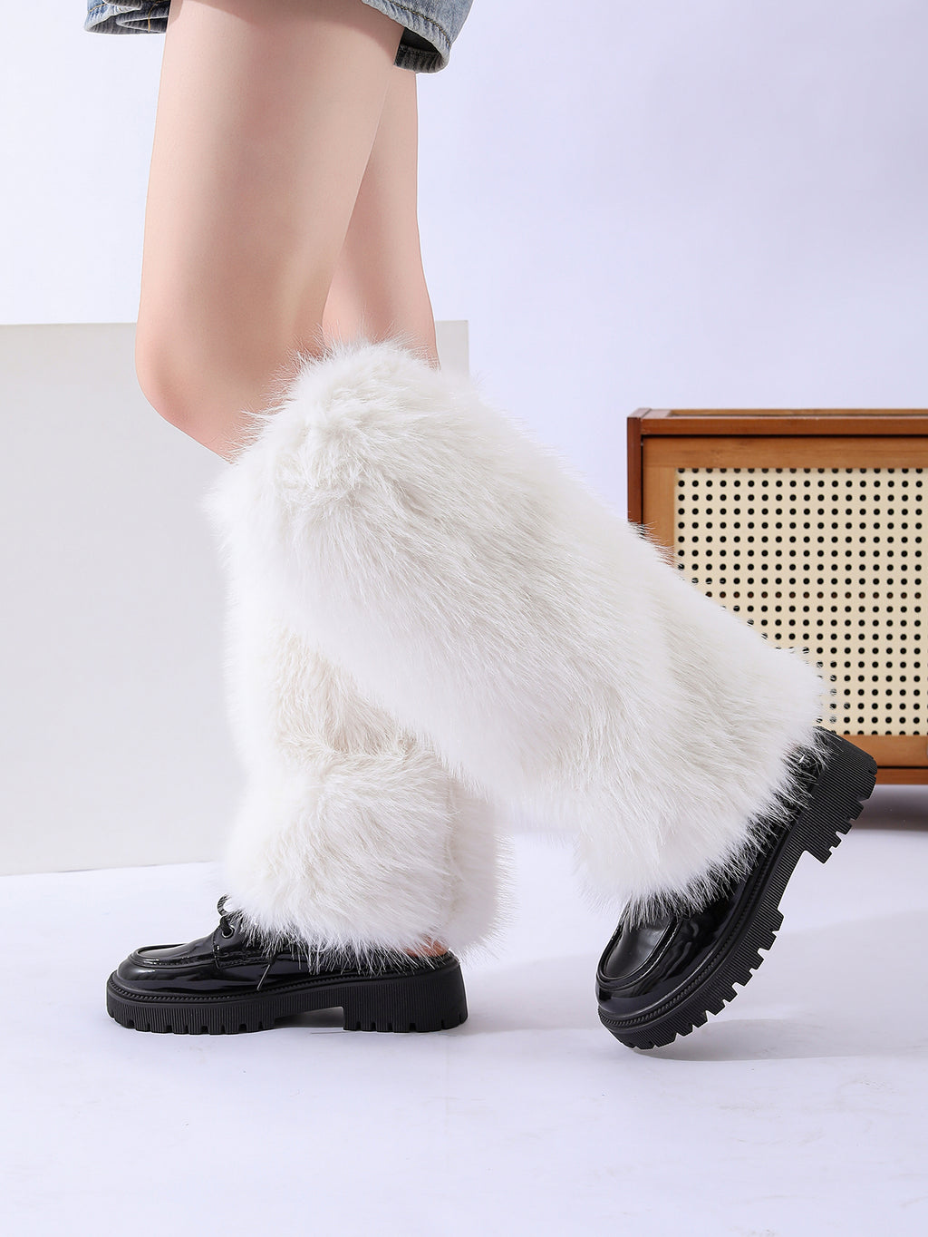 Hiphop Hotgirl Fashion Boot Leg Covers Y2K Goth Chaussettes jambes solides Punk Jk Longueur genou chaud S
