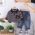 Ensemble de Polo Casual pour Enfants avec Collier Lapel 2 pièces