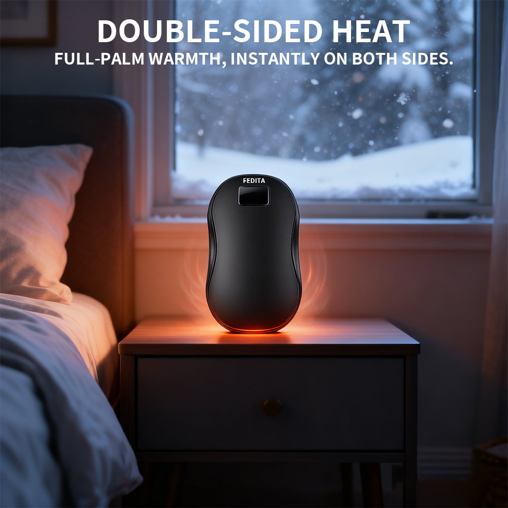 Grande capacité de chauffage double face affichage numérique USB charge Portable Warmer main