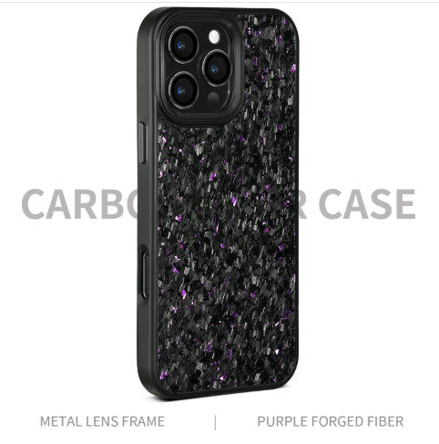 Boîtier de téléphone en métal noir forgé fibre de carbone