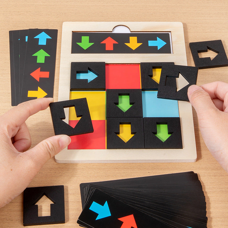 Wooden Arrow Shape Cognitive Toy for Kids That Develops Coor