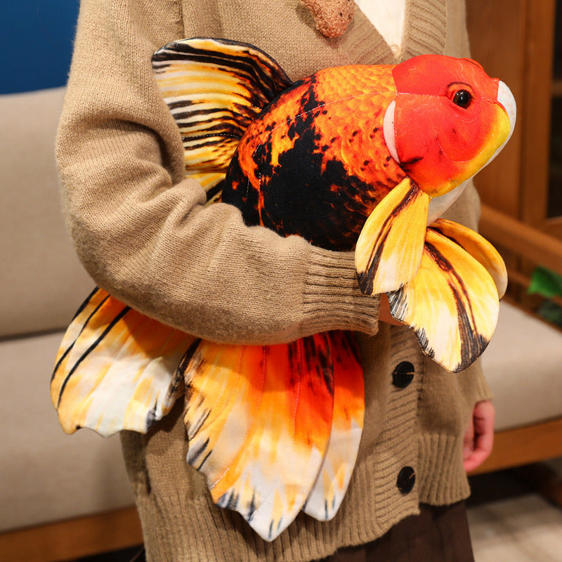 Jouet artificiel en peluche de poisson doré