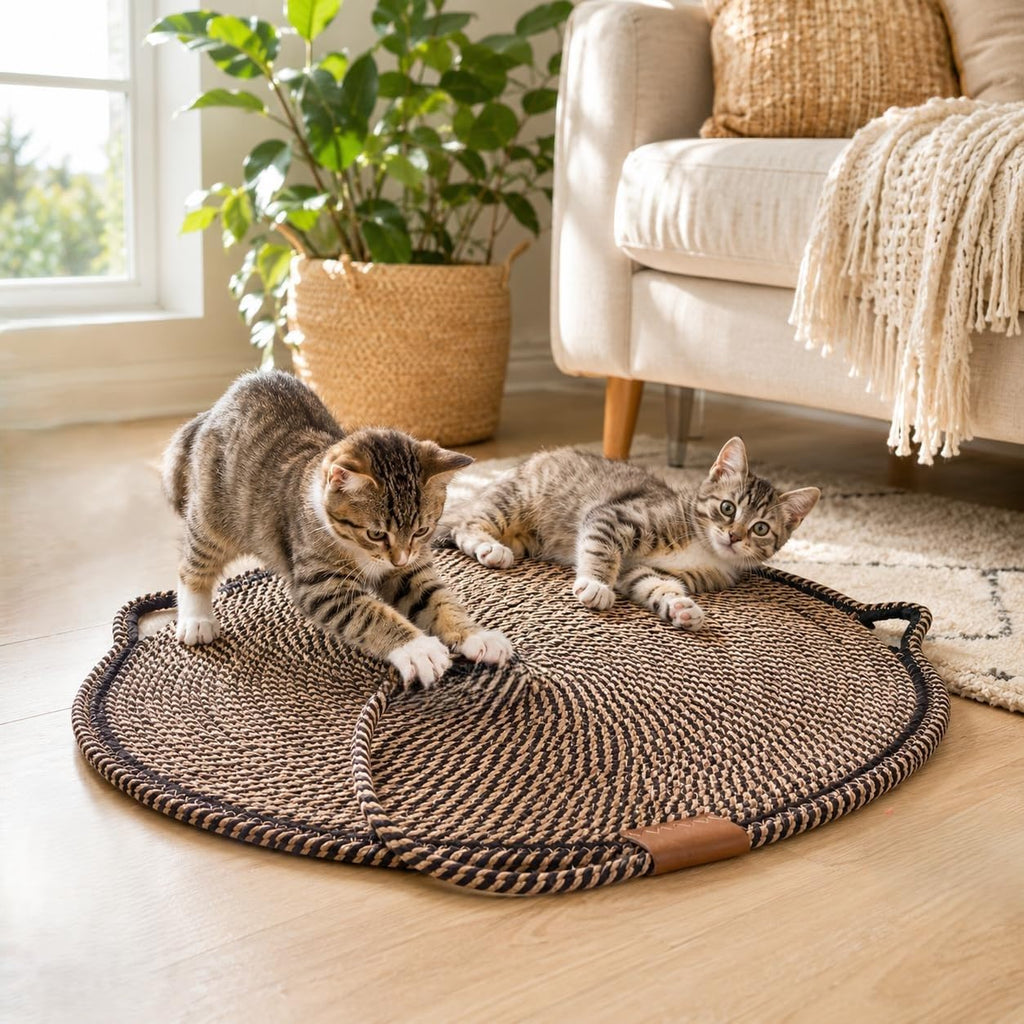 Pad à égratignures pour chats d'intérieur Kitten Round Cat Scratcher Pad