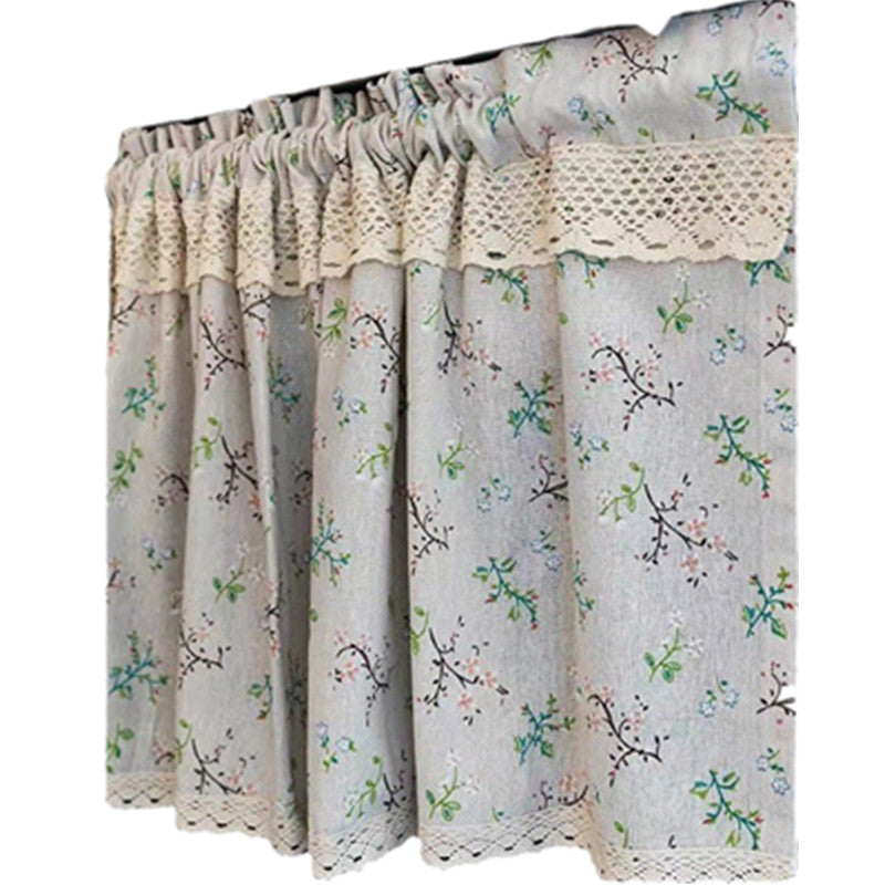 Small floral American pastoral style curtain