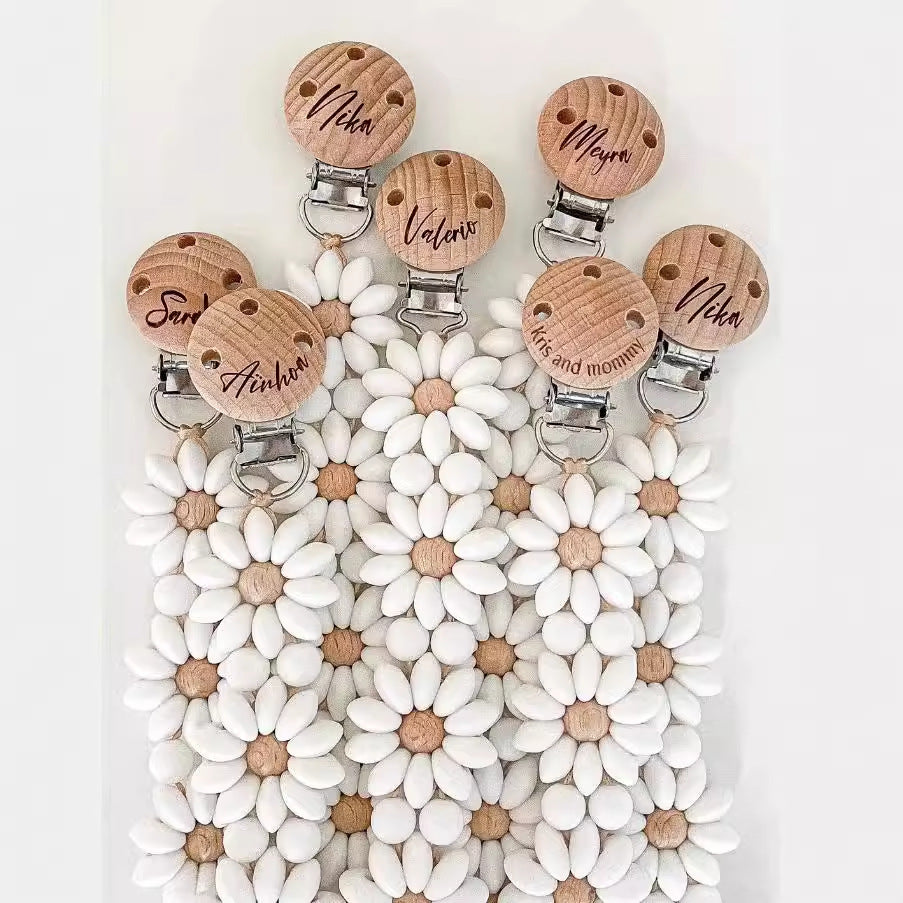 Baby Flower Silicone Pacifier Clip