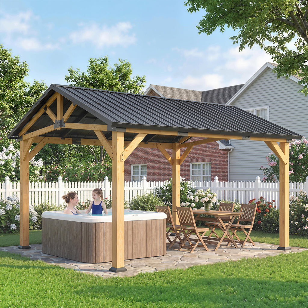 13 x 11 Canopée Gazebo à toit métallique galvanisé