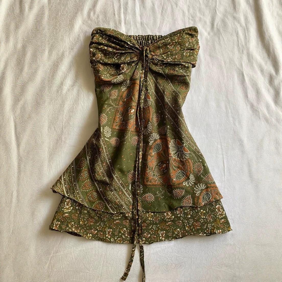 Style vacances Bohemian Imprimé Halter Tube Étanche Camisole à plat Top