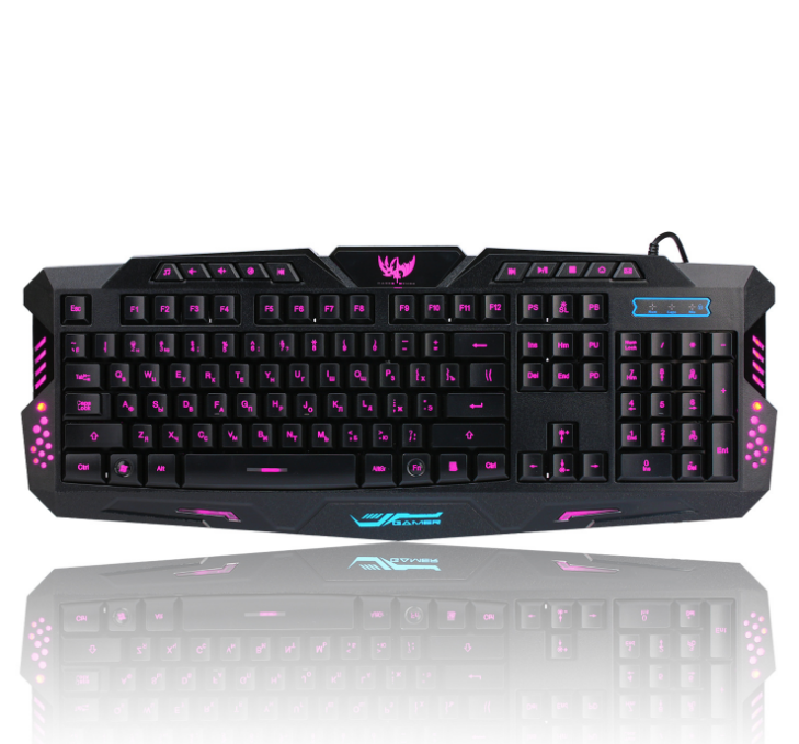 J10 tricolor rétro-éclairage filaire jeu clavier ensemble coloré jeu souris clavier R