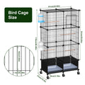 1Pc 46in Bird Cage Spacieuse maison d'oiseaux d'intérieur pour animaux de compagnie avec 4 perches en bois 2 plateau coulissant 2