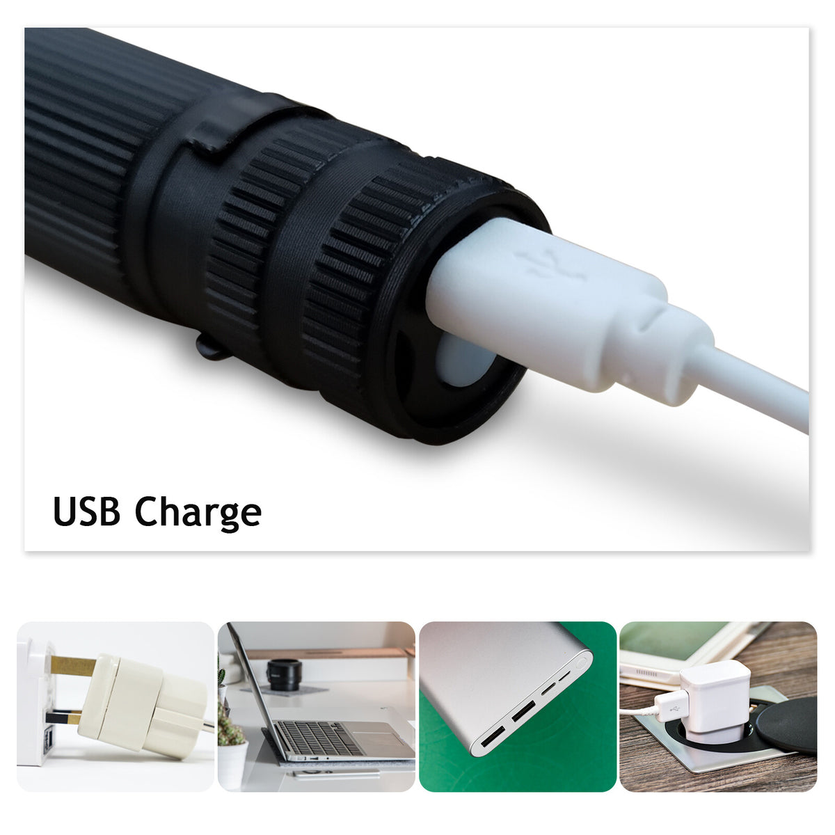250000LM USB lampe de poche rechargeable LED Mini stylo lampe tactique torche petite lampe
