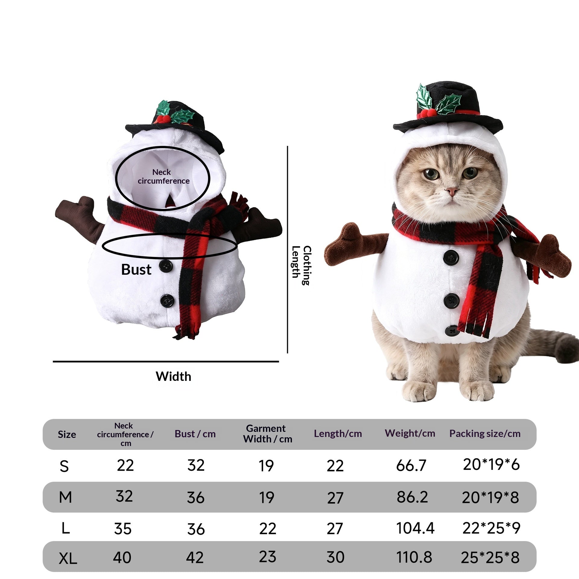 Déguisement pour animaux de compagnie Transformation de chat Funny Holiday Dress-Up Outfit