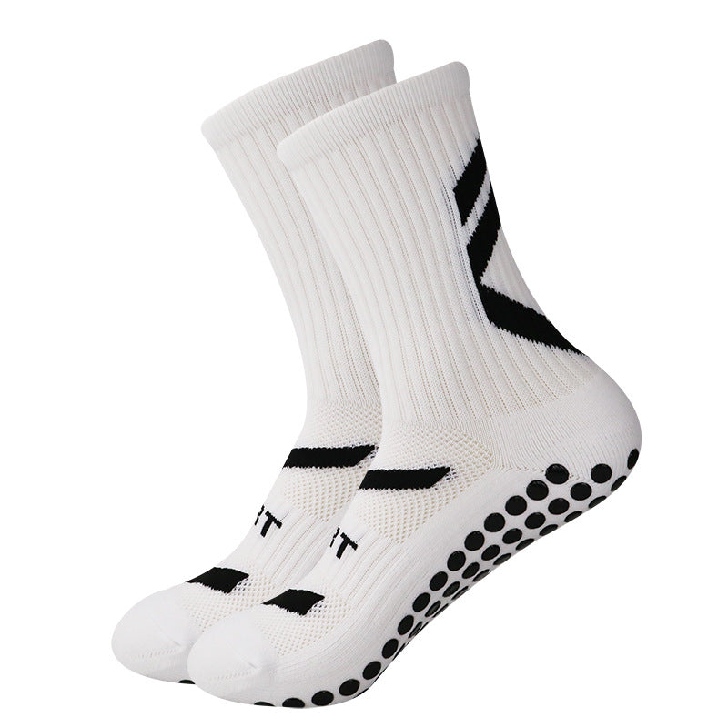 Chaussettes de sport antidérapantes épaissies de football moyen