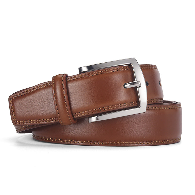Ceinture en cuir pour hommes Boucle d'épingle en cuir