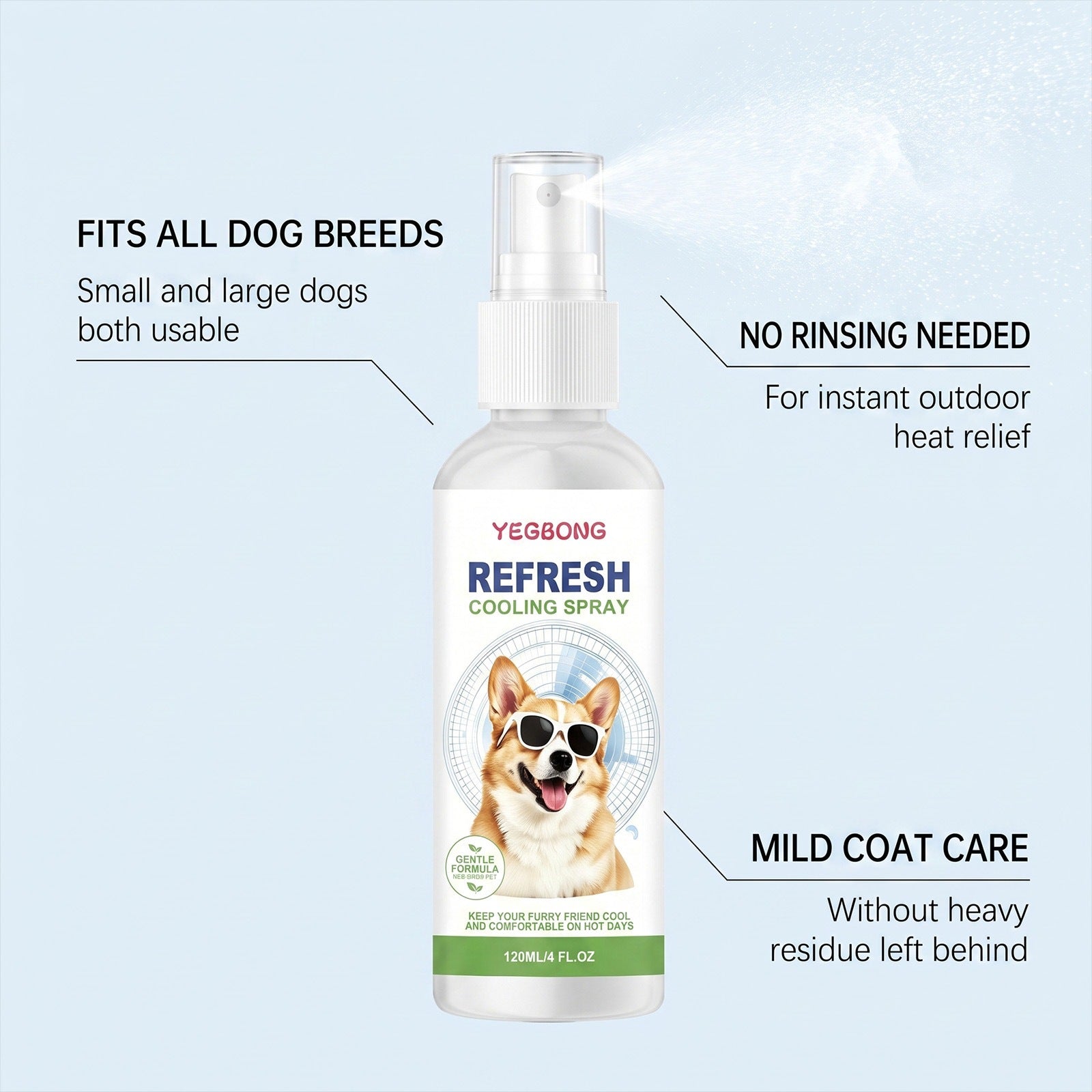 Vaporisateur de refroidissement pour animal de compagnie