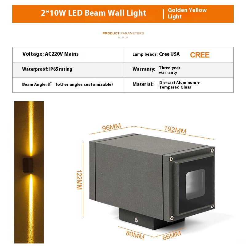 Lampe murale extérieure étanche Facade éclairage double tête