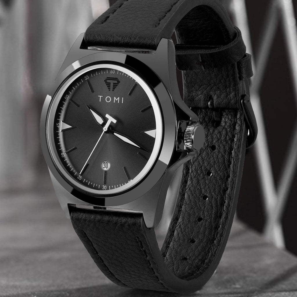 Imperméable bracelet en cuir à la mode Quartz Montre pour les étudiants