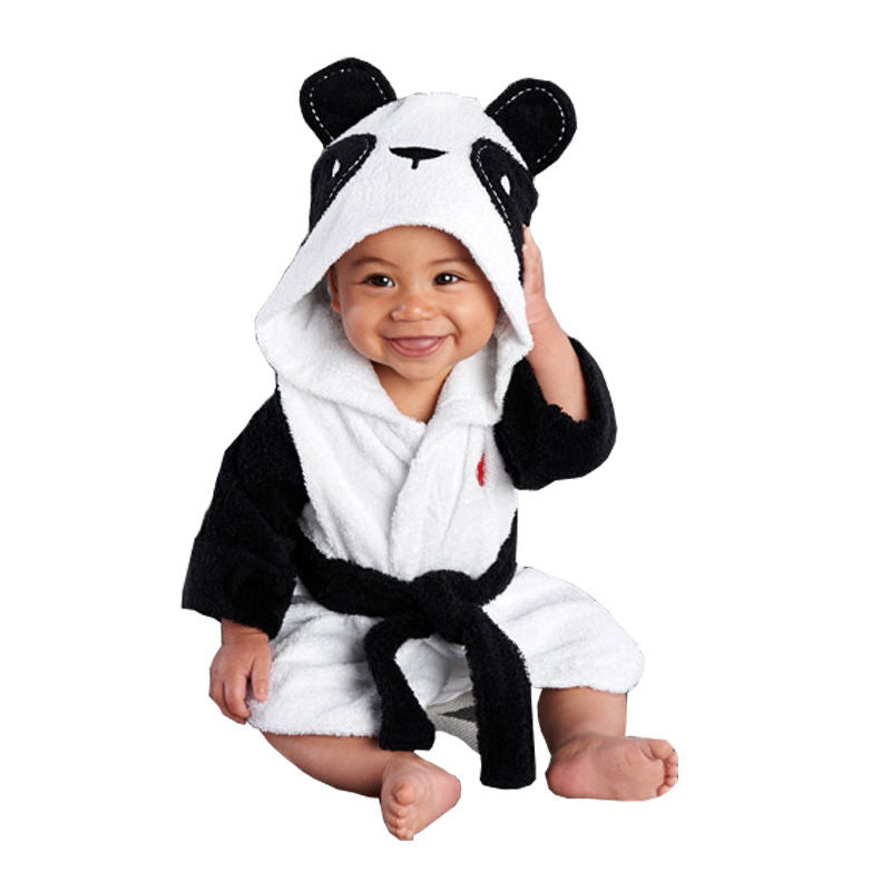 Mode pour bébé Peignoir animal simple de dessin animé