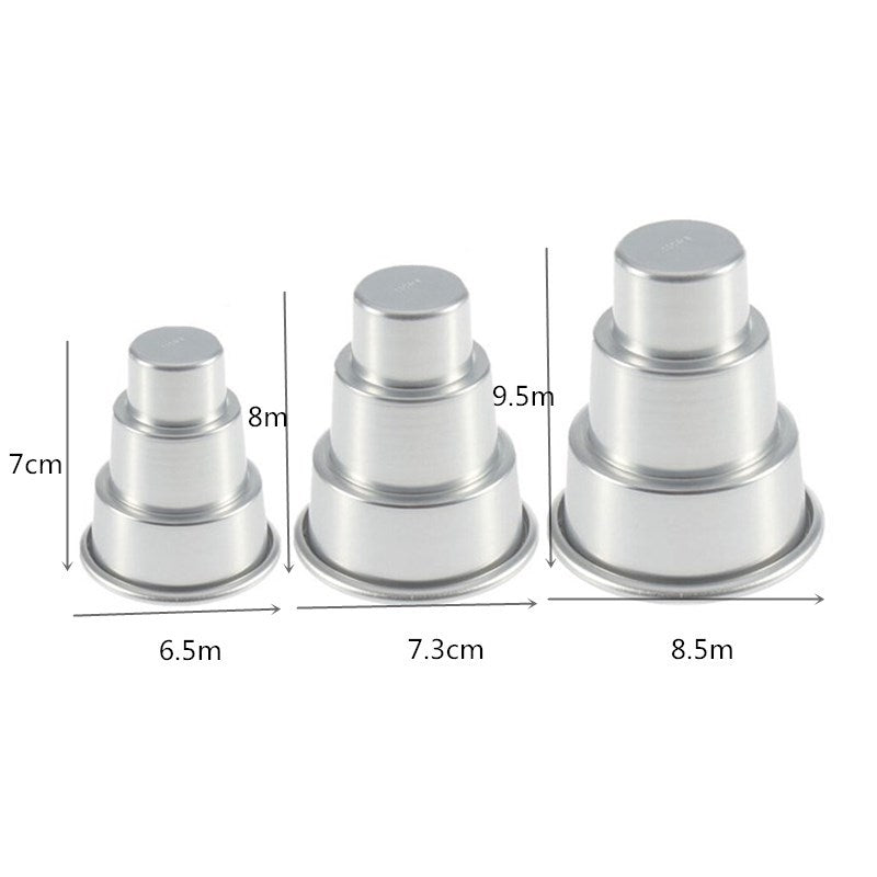 Mini moule à gâteau en alliage d'aluminium à trois couches
