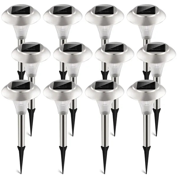 12Packs Solar Garden Lights Outdoor IP44 Waterproof Solar Pathway Lights Couleur Changer La