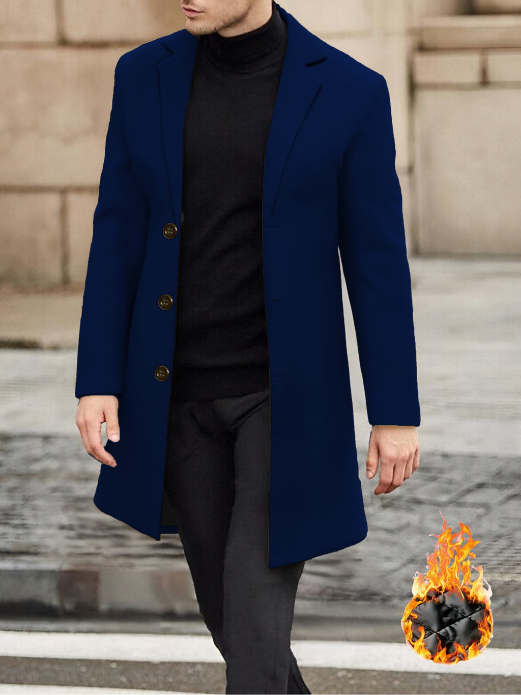 Manteau de Woolen pour brise-vent à laque unique