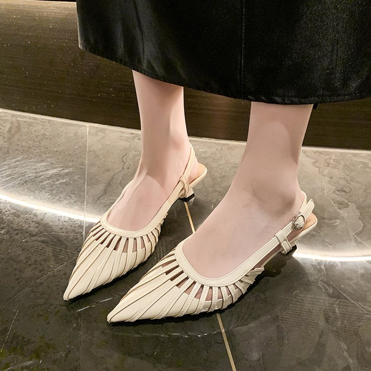 Women's Golden Summer Backless Sandals