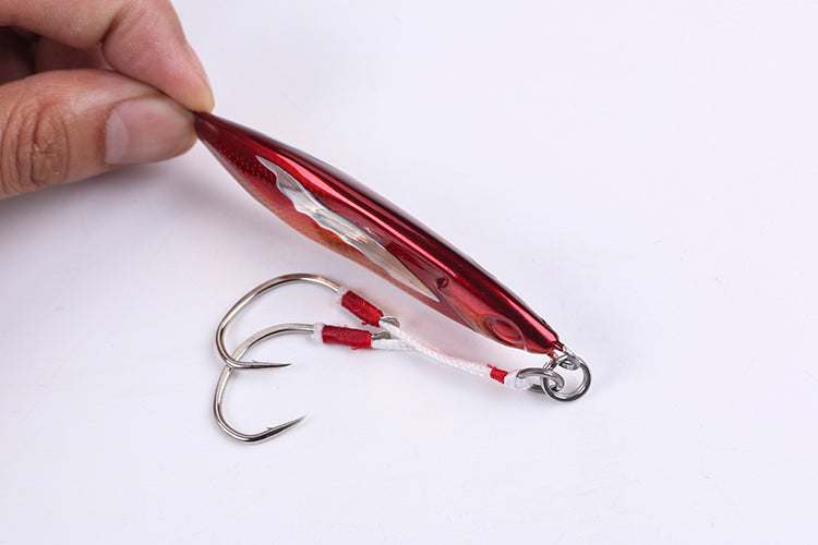 Laser Lumineux Double Crochet Slow Shake plaque de fer Bait Lead Fish