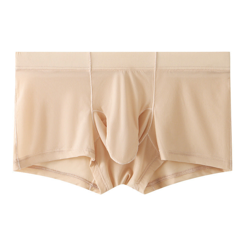 Sous-vêtements Hommes Bullet Separation Eléphant Nez Silk Masque de soie de glace rayé Couleur solide Hommes Zh